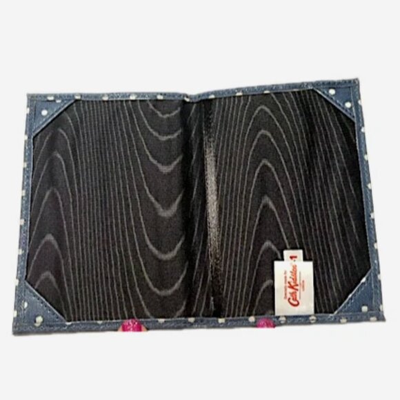Cath Kidston London Navy Blue White Polka Dot Passport Cover NWOT - Picture 3 of 3